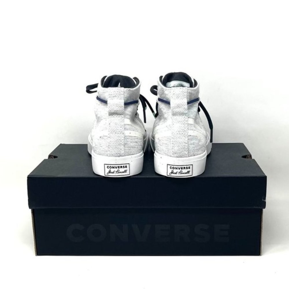 💖MEGA SALE💖Converse Jack Purcell Rally Mid  White Gray  Men's  Canvas 170947C - Picture 6 of 10